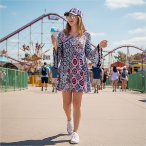 Vibrant Multicolor Women's Mini Dress